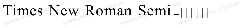 Times New Roman Semi字体转换